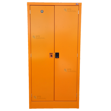 Civil Defence Large Empty Orange Cabinet 2054 (H) x 1000 (W) x 460 (D)cm