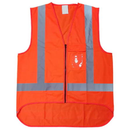Hi Viz Orange Safety Vest with Silver Reflective Tape TTMC-W size 2XL