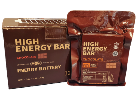 High Energy Emergency Food Ration Bars - 12 pack 120g Chocolate Flavour