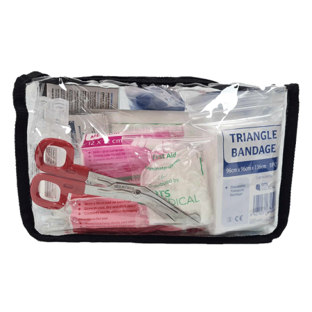 First Aid Bag Soft Pack, Clear, Large Triangle, No Handles
