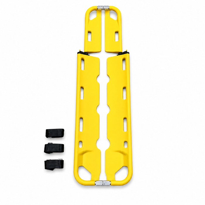 Premium Scoop Stretcher Yellow Plastic with Straps - Image 3