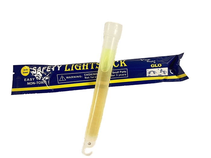 Light Stick hi vis green 6 inch - picture taken in light so item does not correctly show how bright it is - up to 12 hours