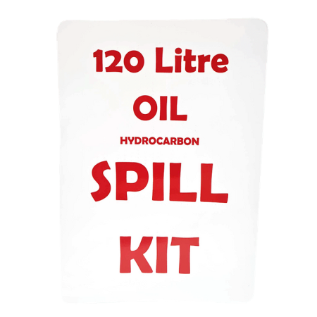 Spill Kit Label for 120 Ltr spill kit about A5
