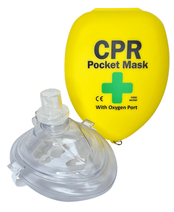 CPR Pocket Mask with Port for Oxygen Connection