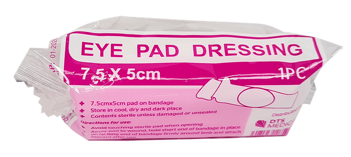 Eye Wound Dressing Combo Pad And Bandage Single Sterile