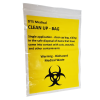 First Aid Clean Up Bag Resealable Bright Yellow Biohazard Marked Single