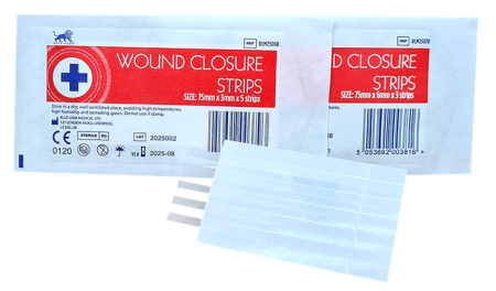 Wound Closure Strip Sachet of 3 6mm x 75mm Sterile