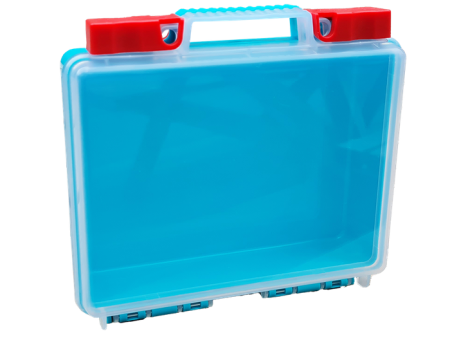 First Aid Box Plastic, Green Base Clear Lid, Large Empty No Stickers Blank 145x115x45mm