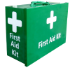 First Aid Metal Box Landscape Large Wall Mountable Green Empty