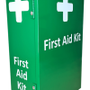 First Aid Metal Box Portrait Large Wall Mountable Green Empty