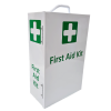 First Aid Metal Box Portrait Large Wall Mountable White Empty