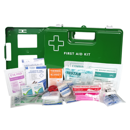 First Aid Kit Industrial And Marine in large Wall Mountable green plastic box