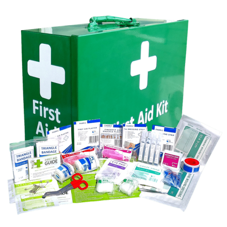 First Aid Kit Work Place 1-25 in Landscape Metal Wall mountable cabinet.