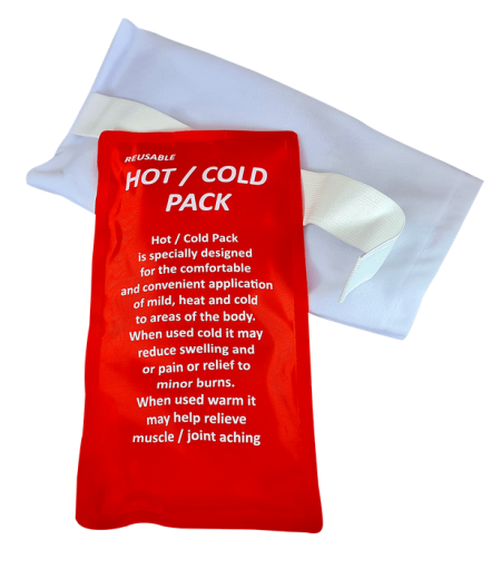 Large Reusable Gel Filled Hot & Cold Pack, Nylon Outer c/w Protection Cover Single