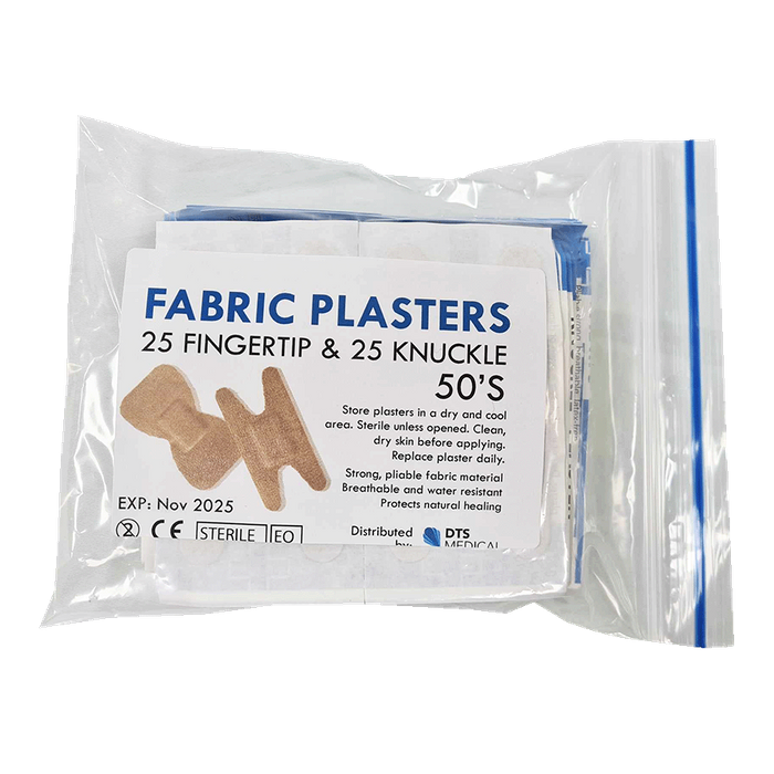 Fabric Finger Plasters 25 and 25 Fabric Knuckle Plasters