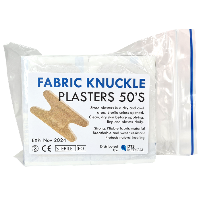 Fabric Knuckle Plasters Skin colour Packet of 50