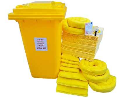 240Ltr Chemical or General Purpose Spill Kit in Bin