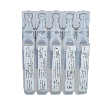 Saline 15ml Wound and Eye Wash Solutions Ampoule 5 pack