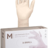 Latex Examination Gloves Powder Free - White, XS, 240mm Cuff, 6.0g